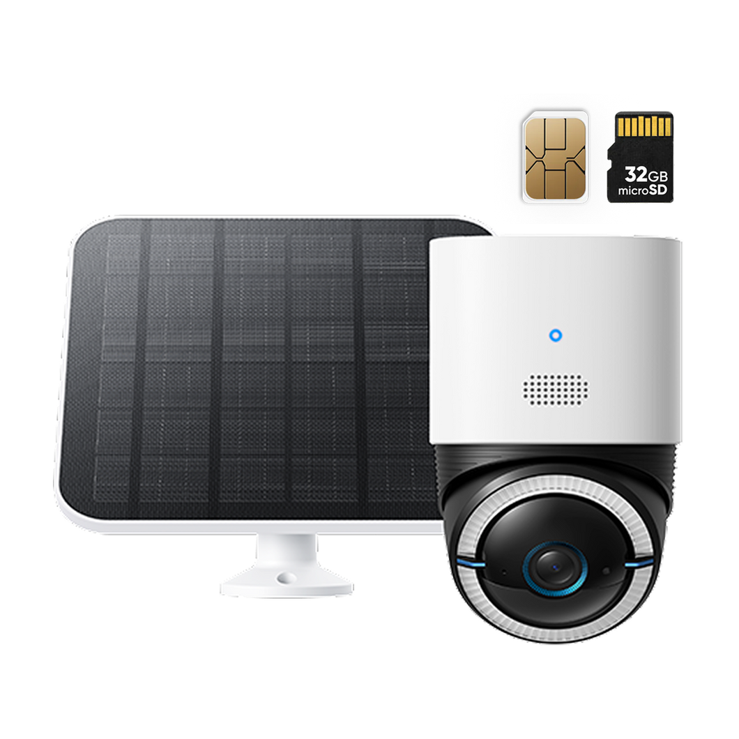 eufy 4G LTE Cam S330 with solar panel and 32GB microSD for outdoor security