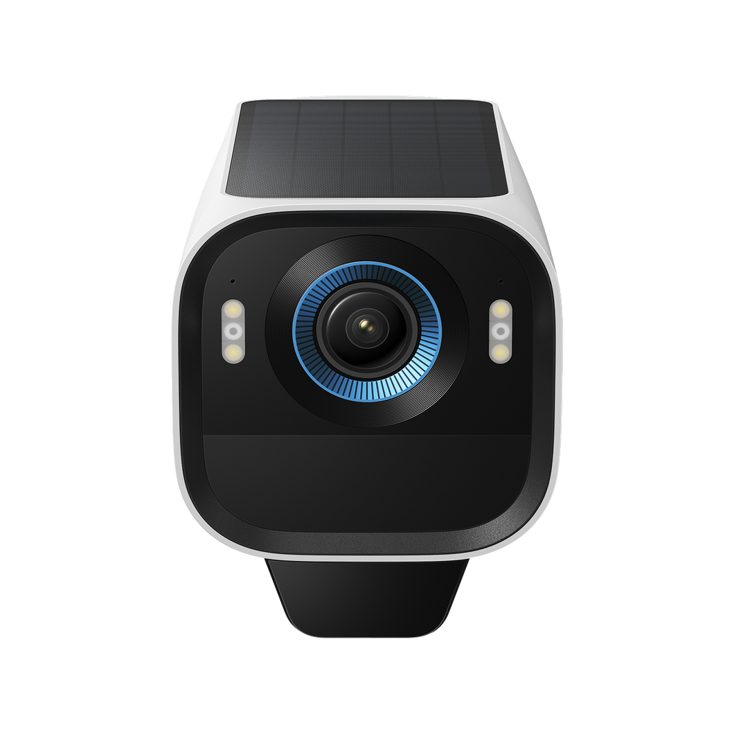 eufy security camera with solar panel for outdoor surveillance