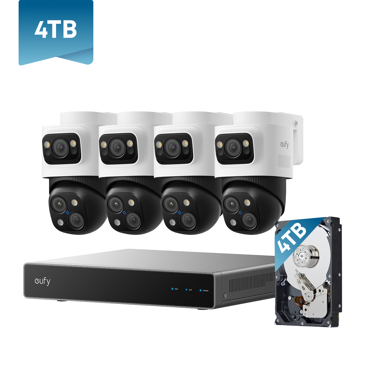 eufy 4K NVR Security Camera System S4 Max, 4TB HDD