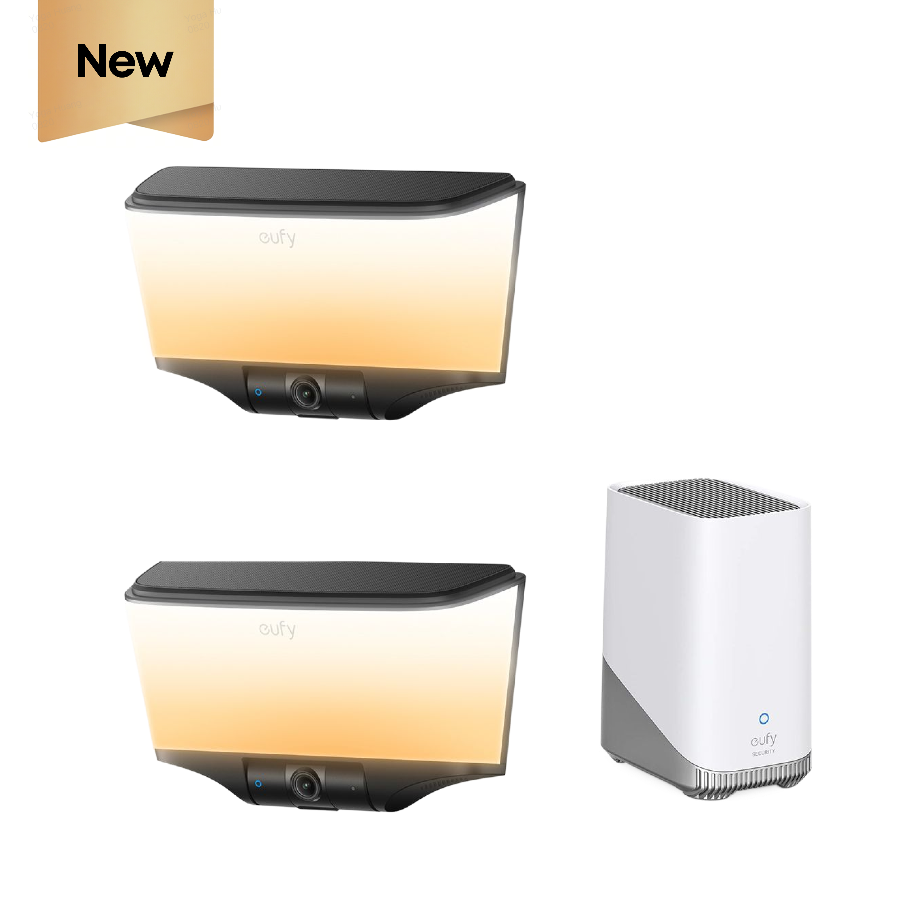 eufy Wall Light Cam S4 (2 pack) + eufy HomeBase™ S380