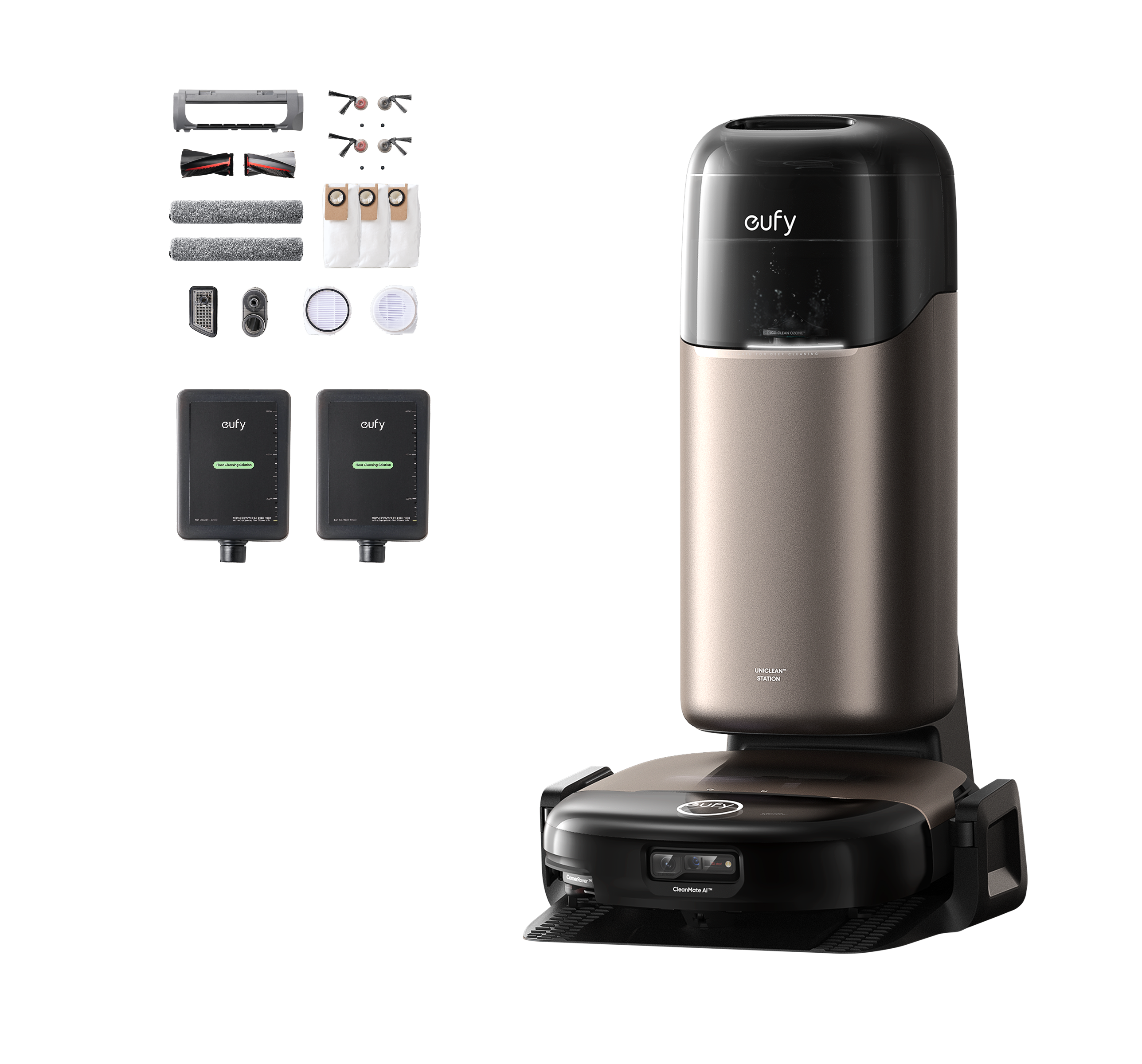 eufy Robot Vacuum Omni S2 + Accessory Kit + Hard Floor Cleaner * 2