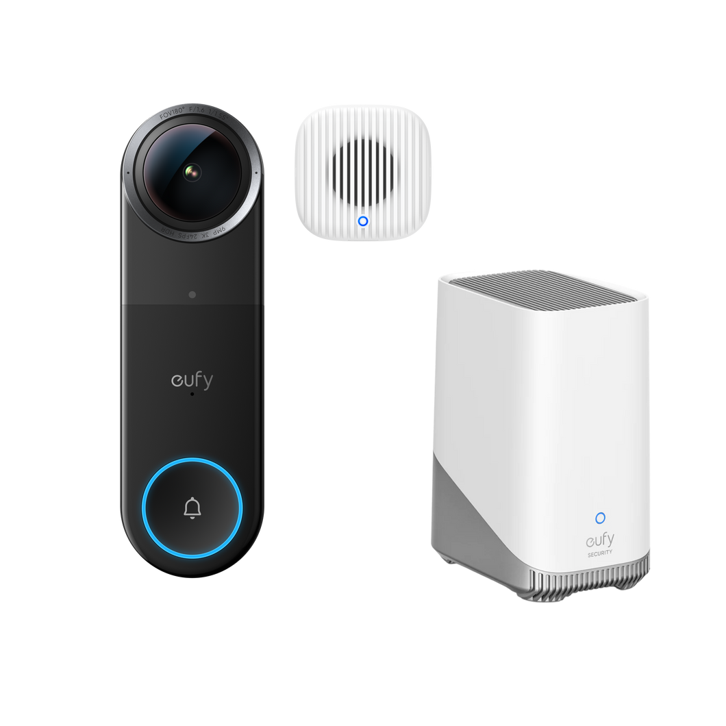eufy Video Doorbell S4 with Chime 2 + HomeBase™ S380