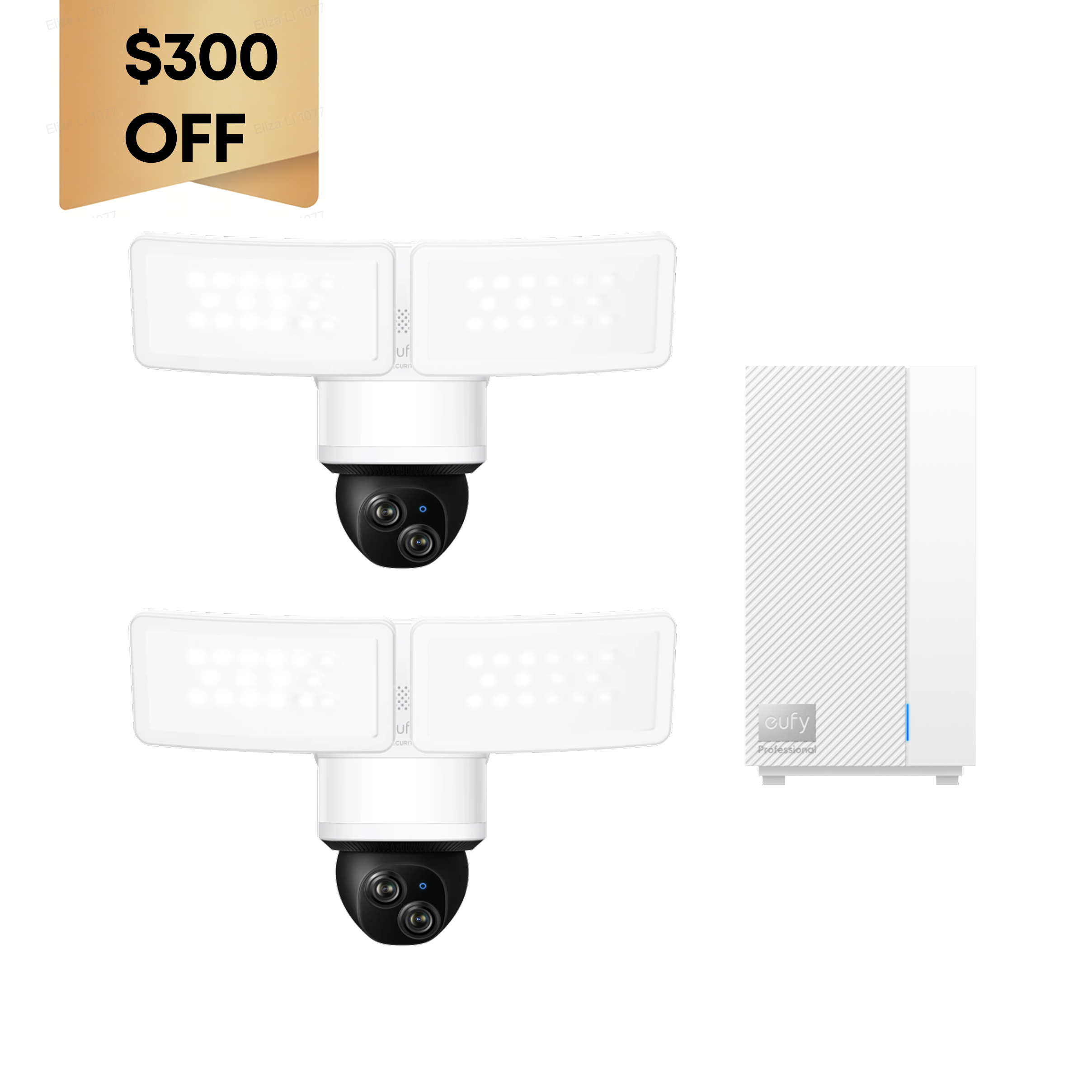 eufy Floodlight Camera E340 (2-Cam Kit) + eufy HomeBase™ Professional S1