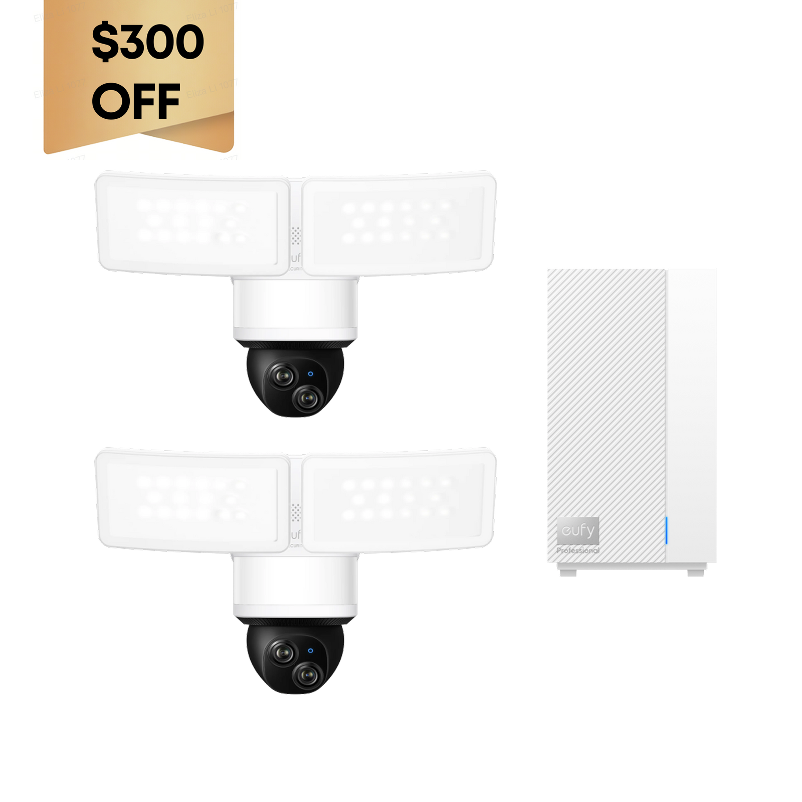 eufy Floodlight Camera E340 (2-Cam Kit) + eufy HomeBase™ Professional S1