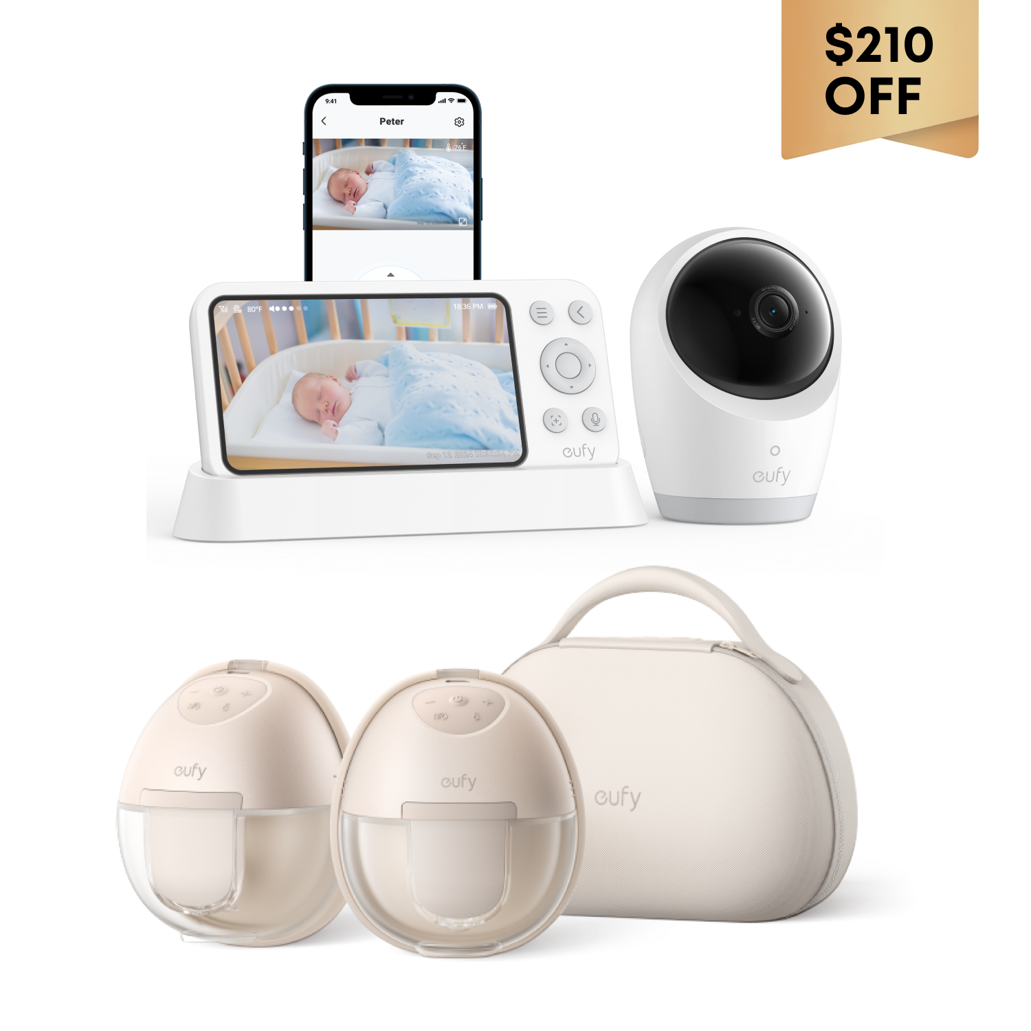 eufy Breast Pump S1 Pro and Baby Monitor E21