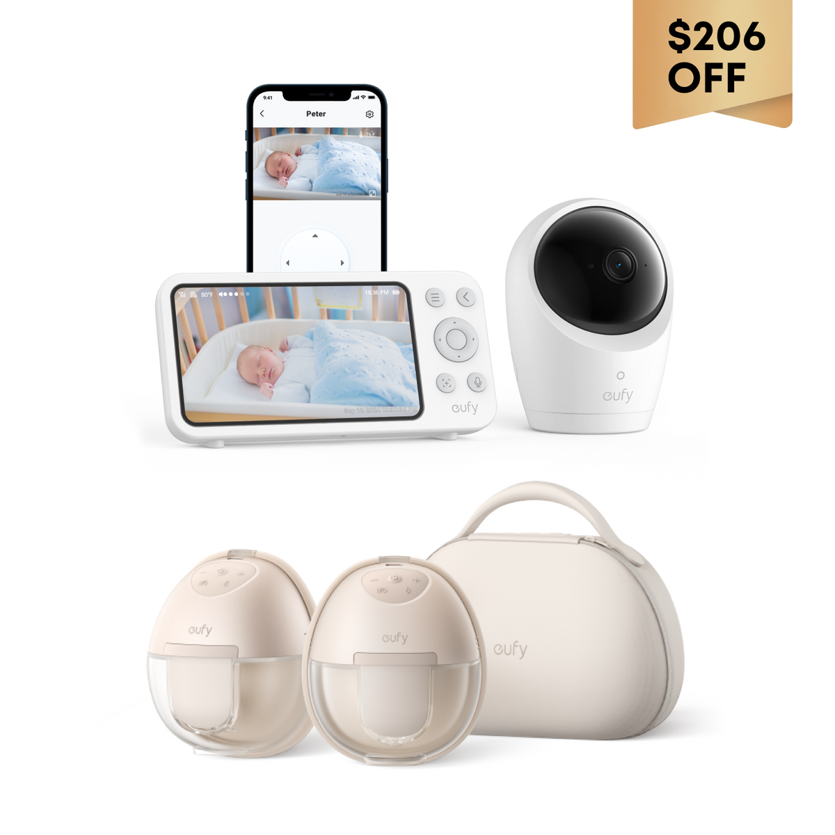 eufy Breast Pump S1 Pro + Baby Monitor E20