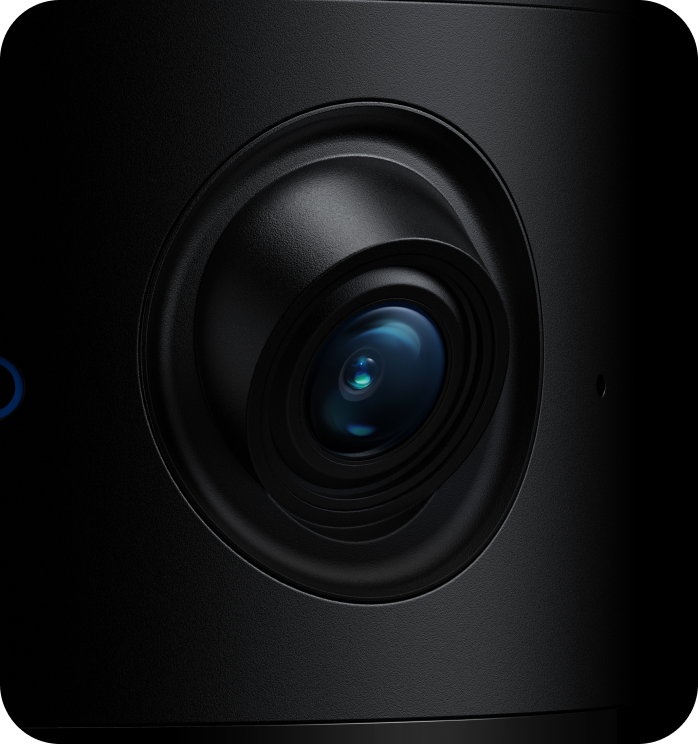 eufy Kameraobjektiv mit blauem Punkt für Sicherheit