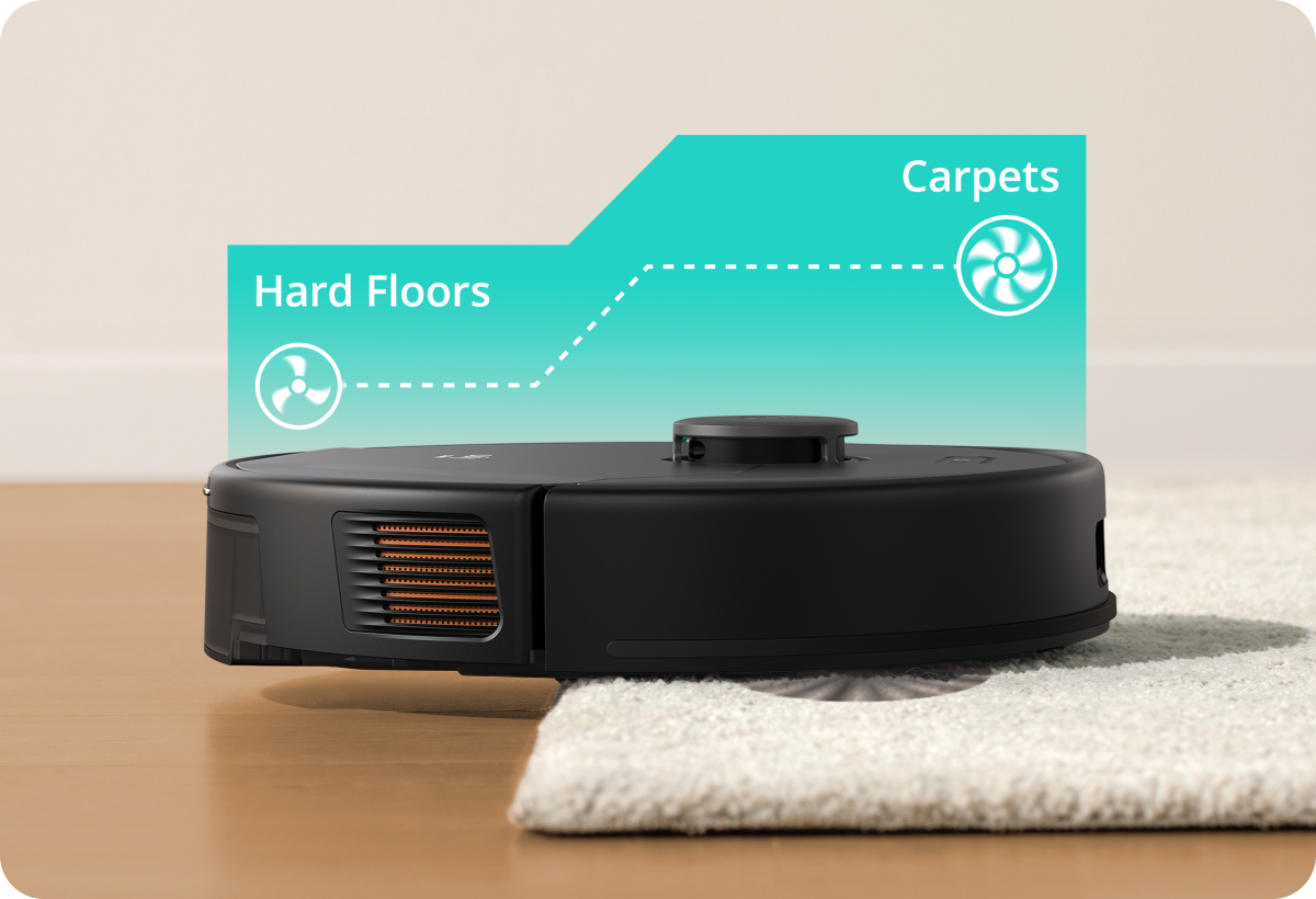 eufy Saugroboter mit automatischer Anpassung für Teppicheevent: ping und Hartböden