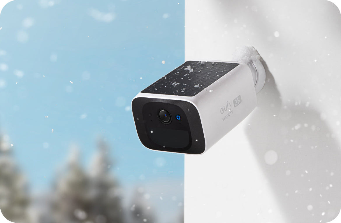 eufy 2K Kamera mit Schneefall für Sicherheit