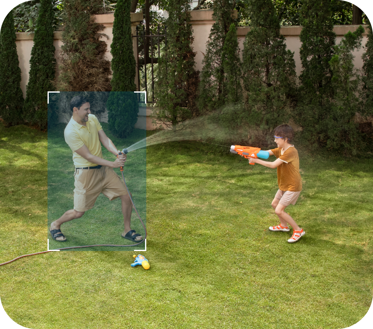 eufy mit Wasserspritzspielzeug für Sommergarten Spaß