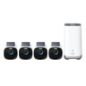 eufy four 4K solar cameras with security hub