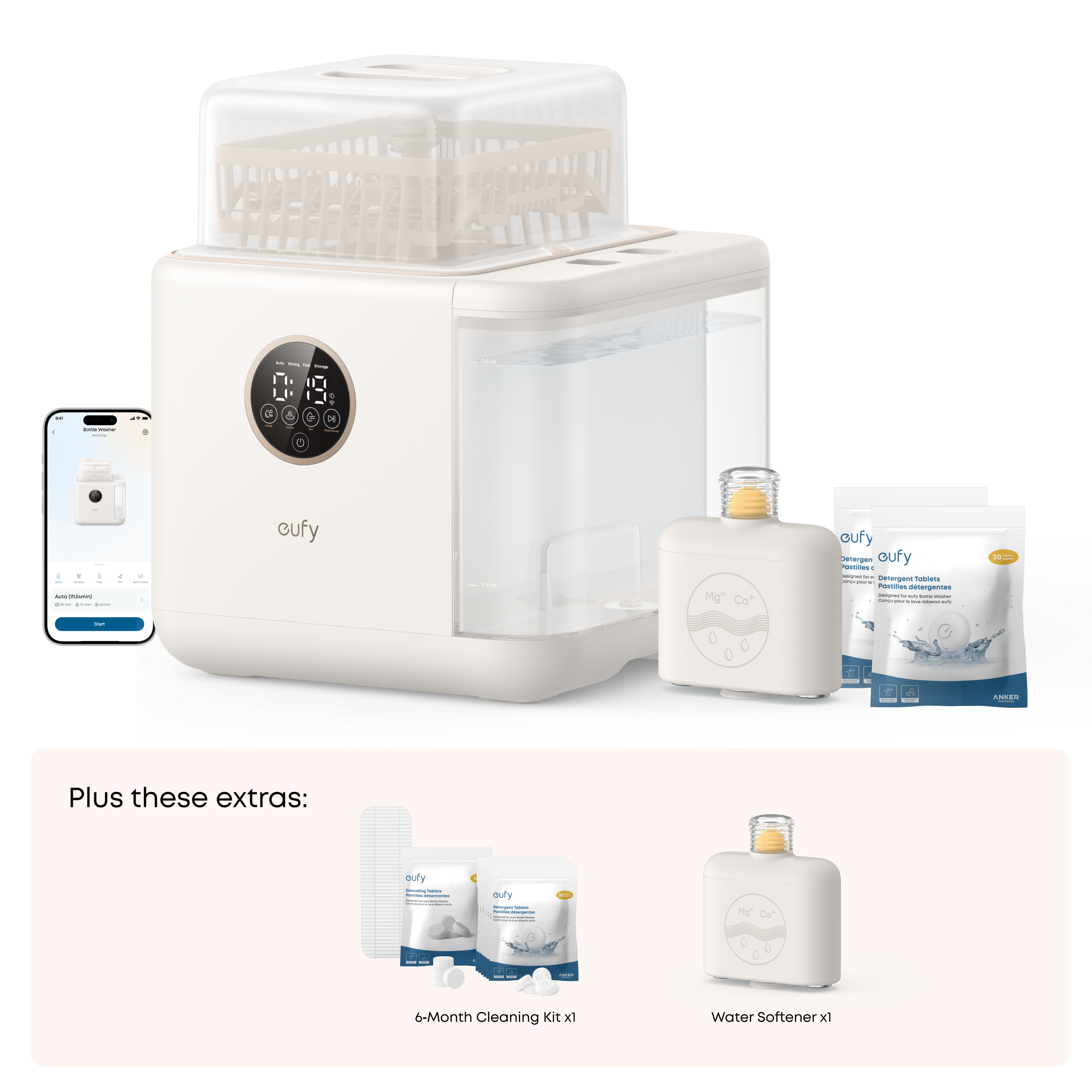 eufy Baby Bottle Washer S1 Pro + 6-Month Essential Cleaning Kit