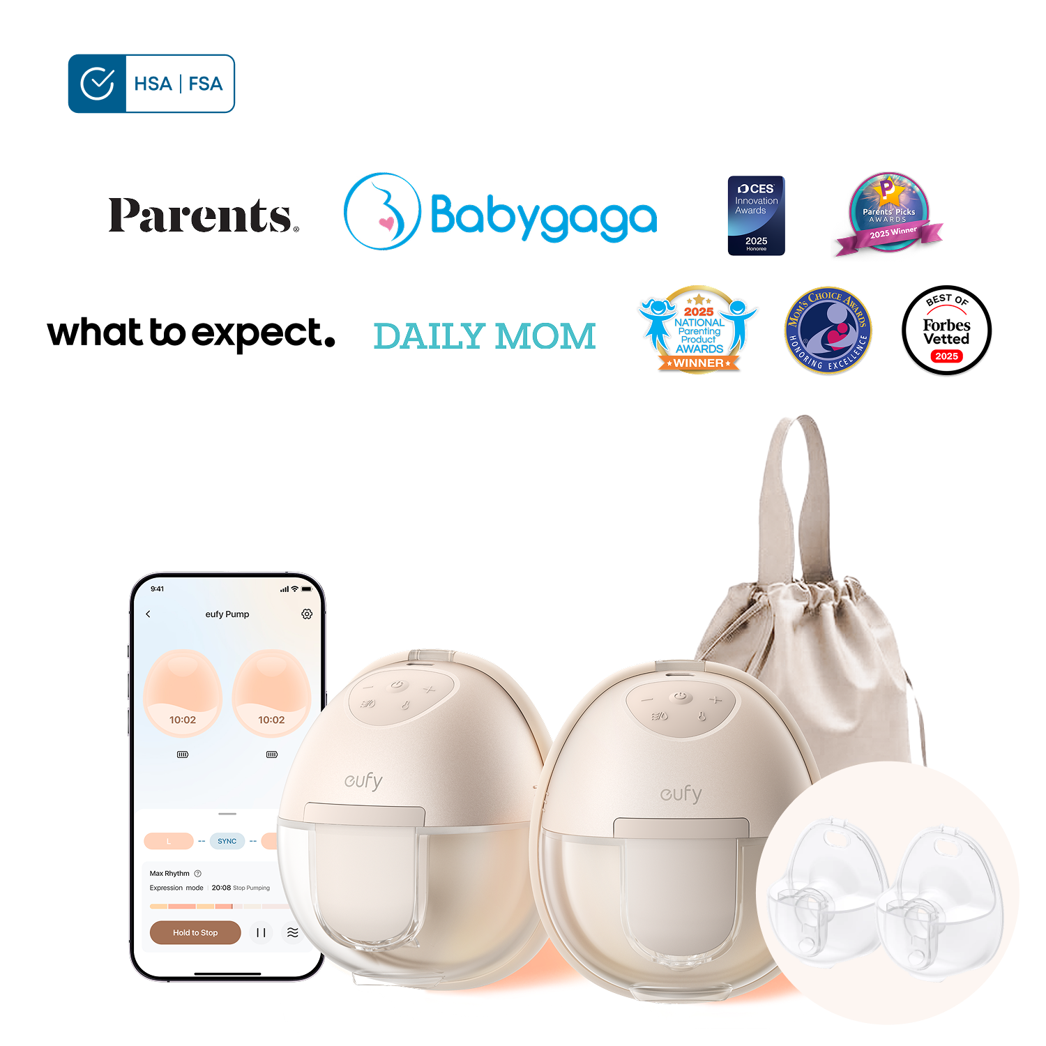 eufy Wearable Breast Pump S1 + Milk Container