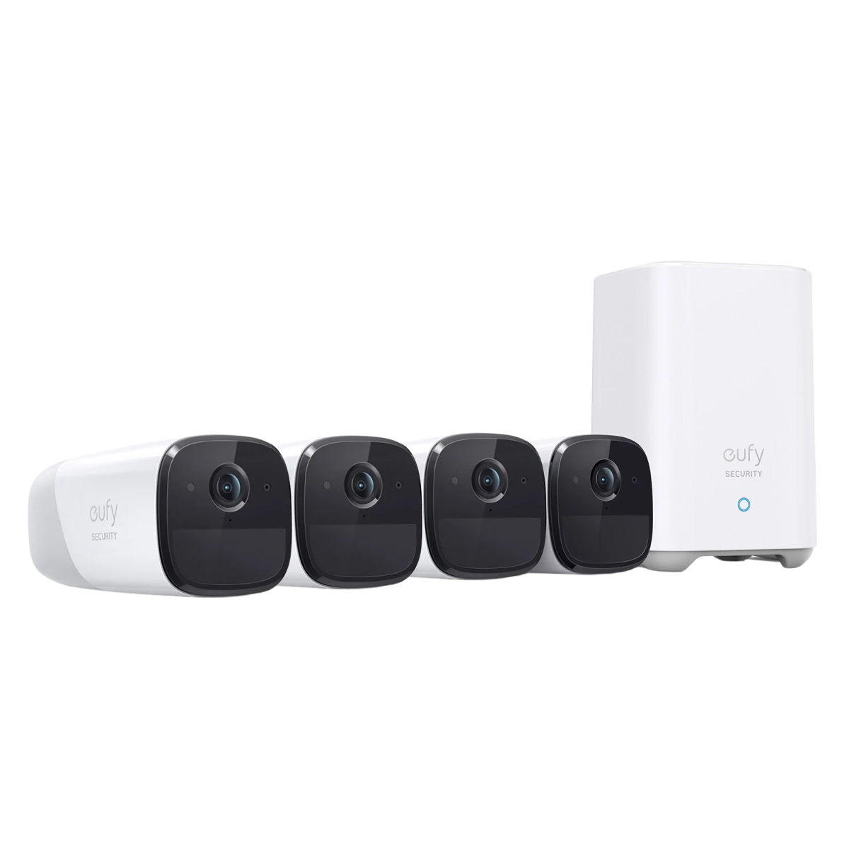  eufy Security Cámara exterior E210, cámara de seguridad todo en  uno con resolución de 1080p, foco, visión nocturna a color, sin tarifas  mensuales, cámara con cable, IP67 resistente a la intemperie, 