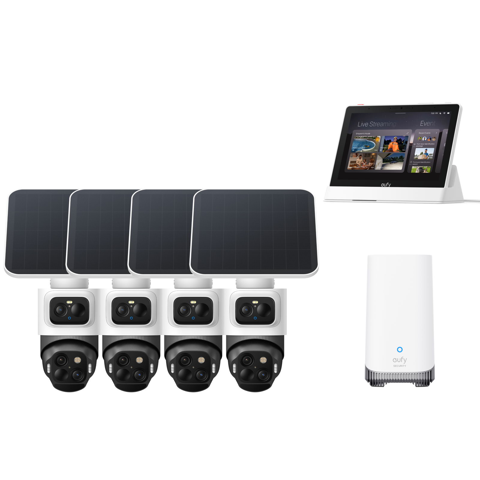 eufyCam S4 4-Cam Kit + eufy Smart Display E10