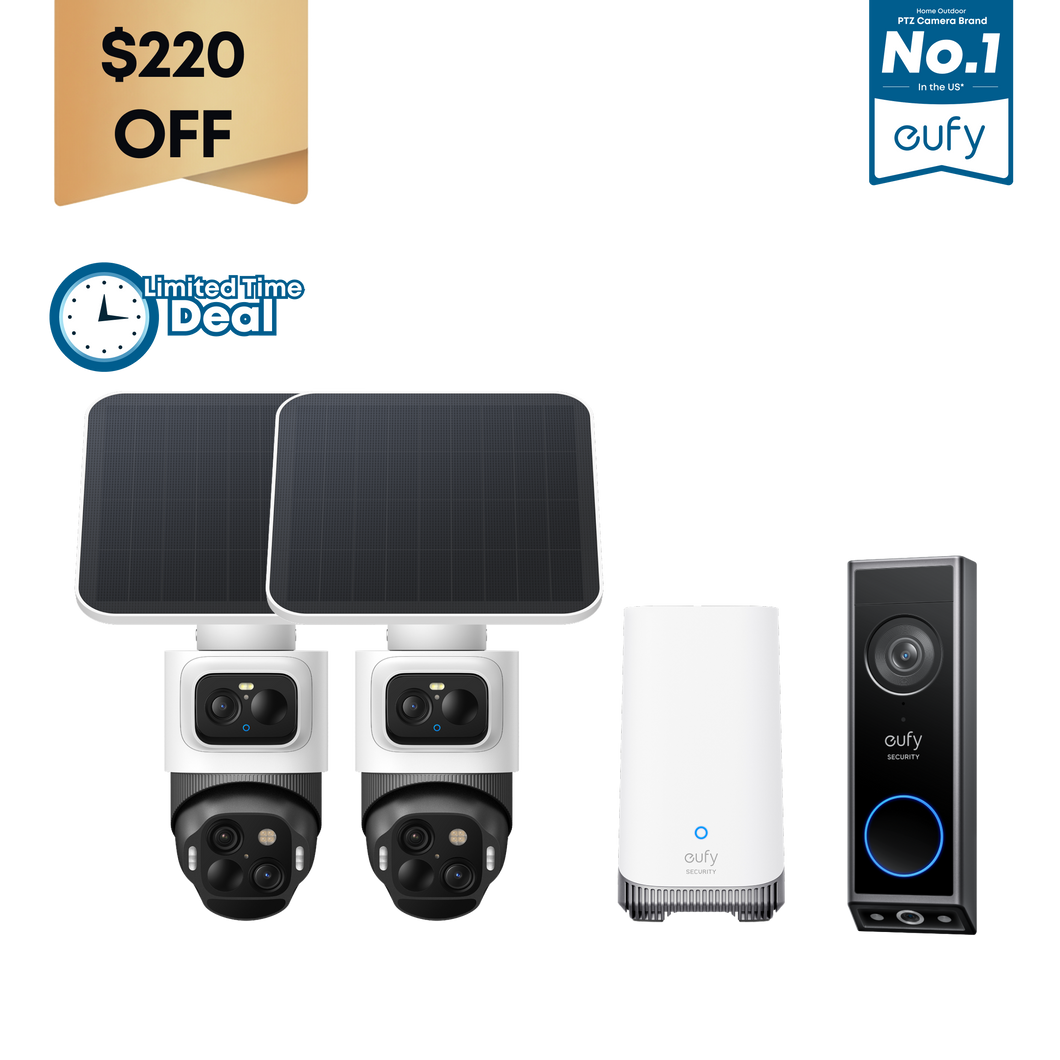 eufyCam S4 2-Cam Kit + Video Doorbell E340
