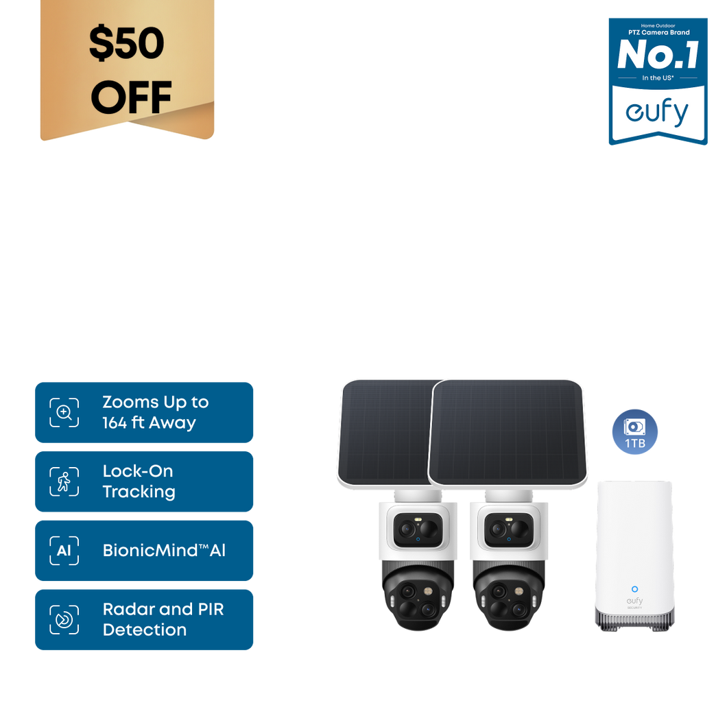 eufyCam S4 2-Cam Kit + 1 TB Hard Drive