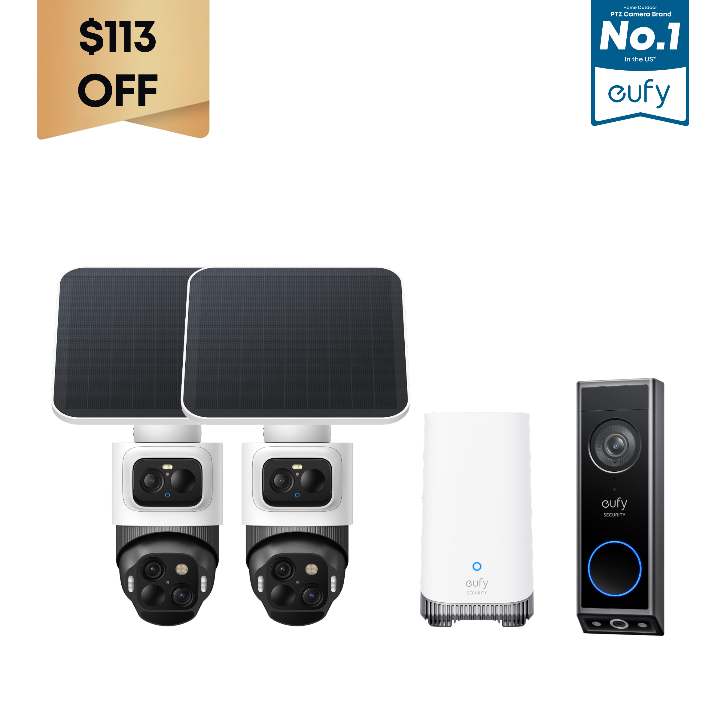 eufyCam S4 2-Cam Kit + Video Doorbell E340