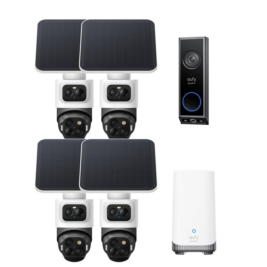 eufyCam S4 4-Cam Kit + Video Doorbell E340