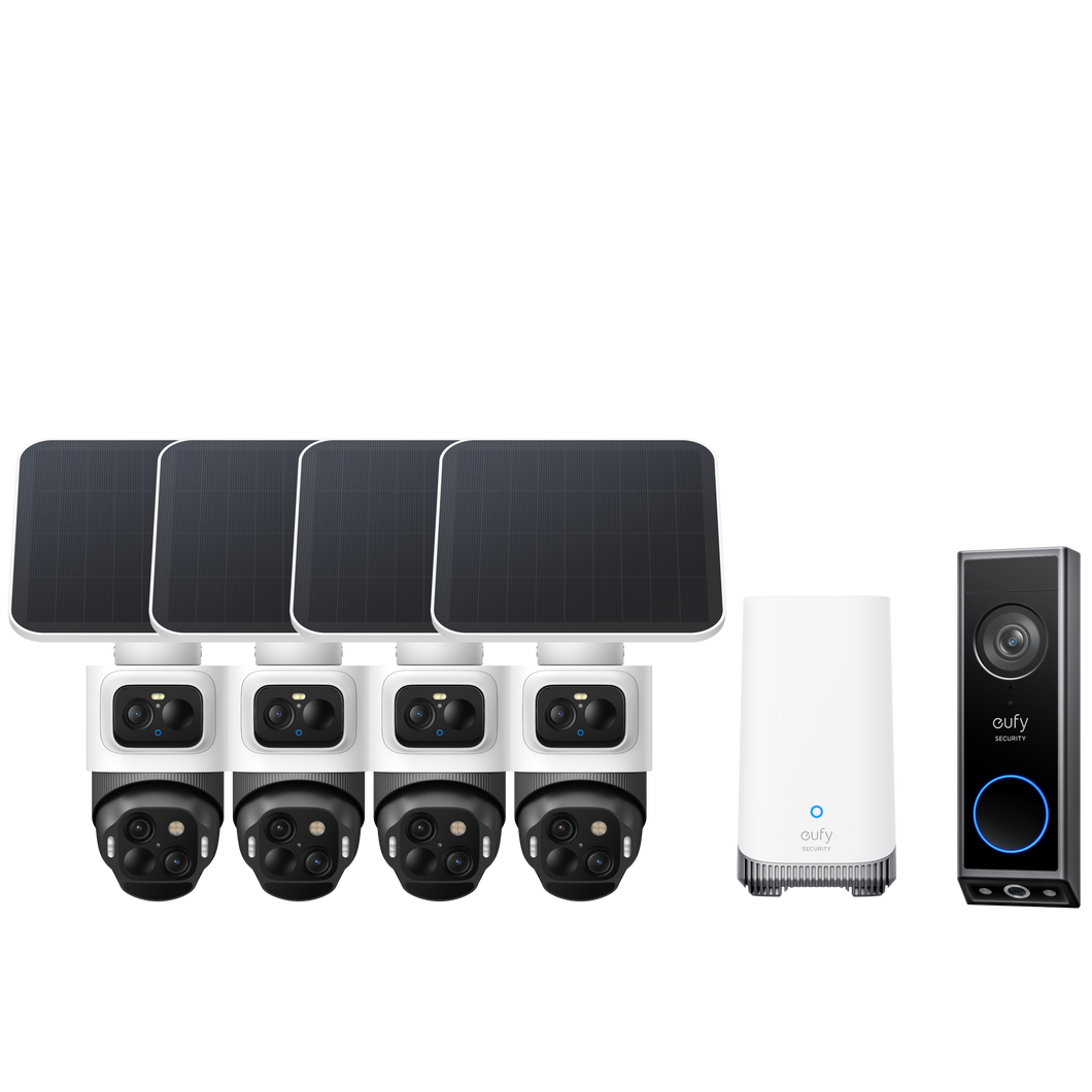 eufyCam S4 4-Cam Kit + Video Doorbell E340