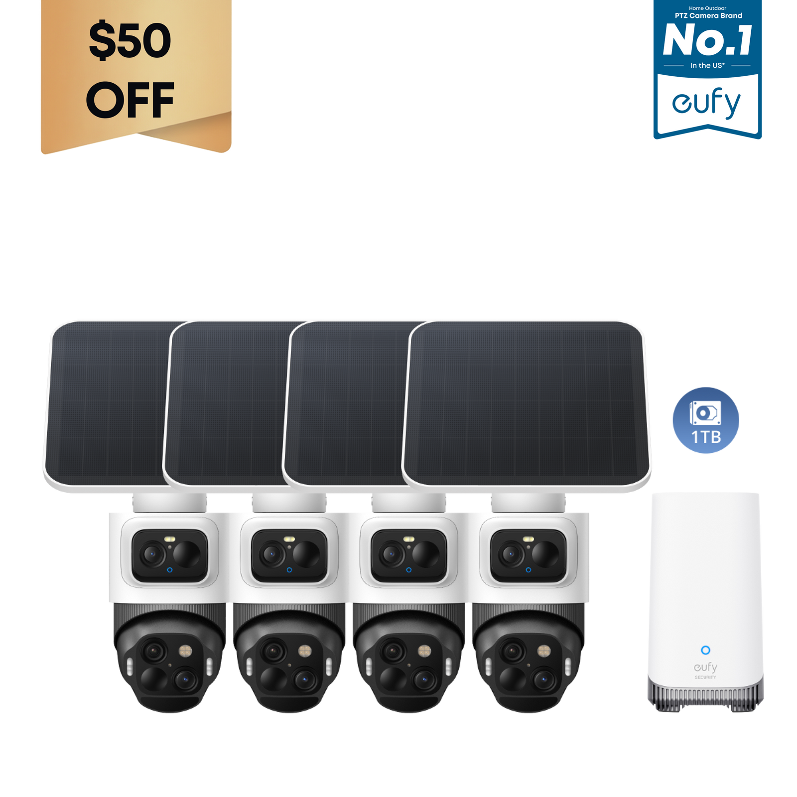 eufyCam S4 4-Cam Kit  + 1 TB Hard Drive