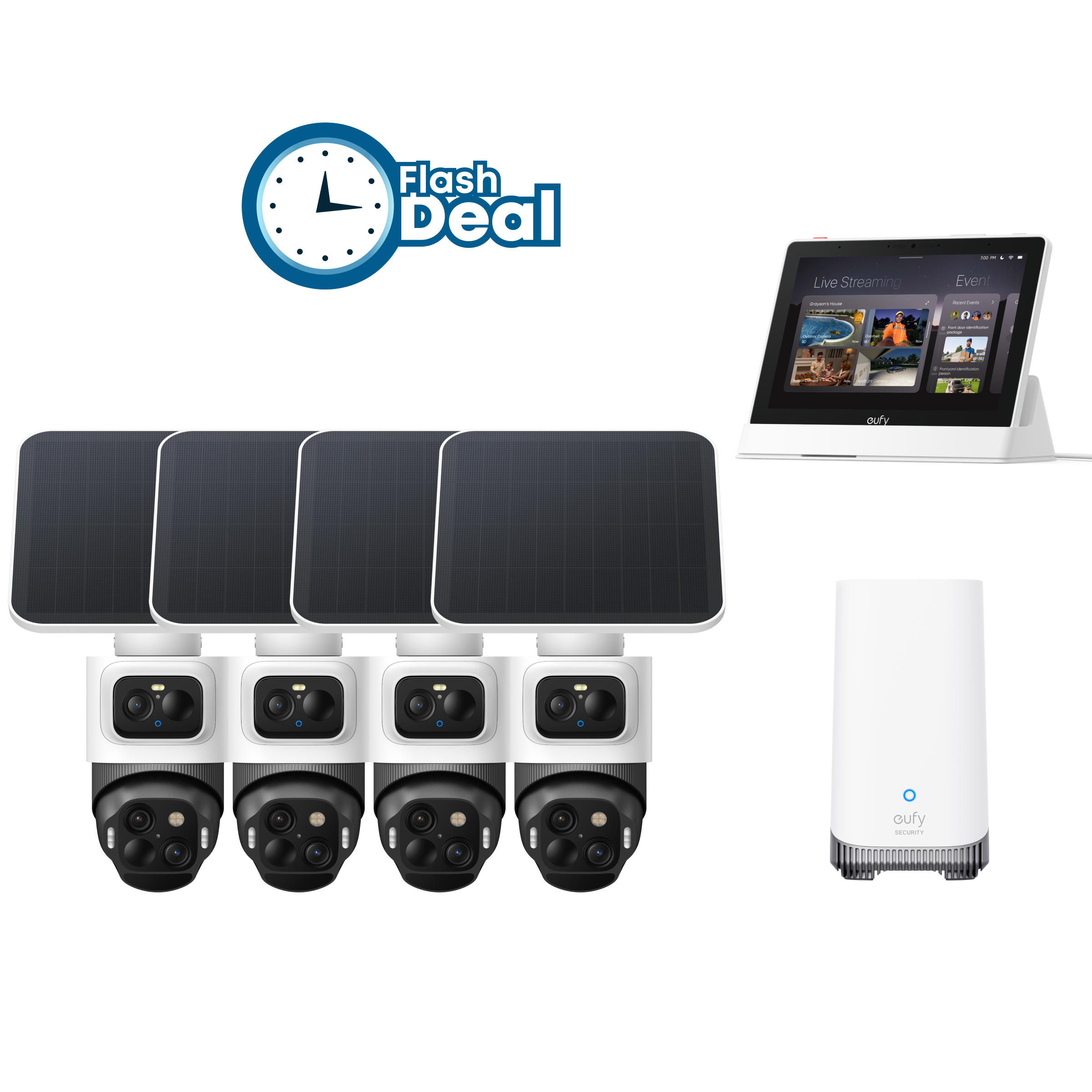 eufyCam S4 4-Cam Kit + eufy Smart Display E10