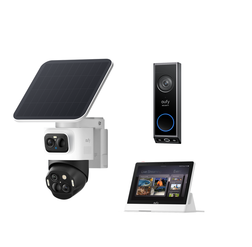 eufyCam S4 +Smart Display E10 + Video Doorbell E340