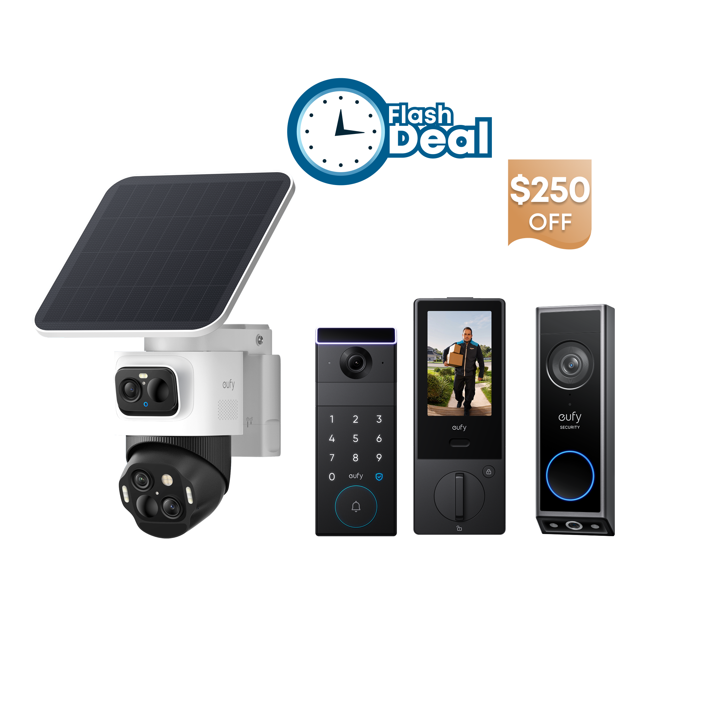 eufyCam S4 + eufy FamiLock S3 Max + Video Doorbell E340