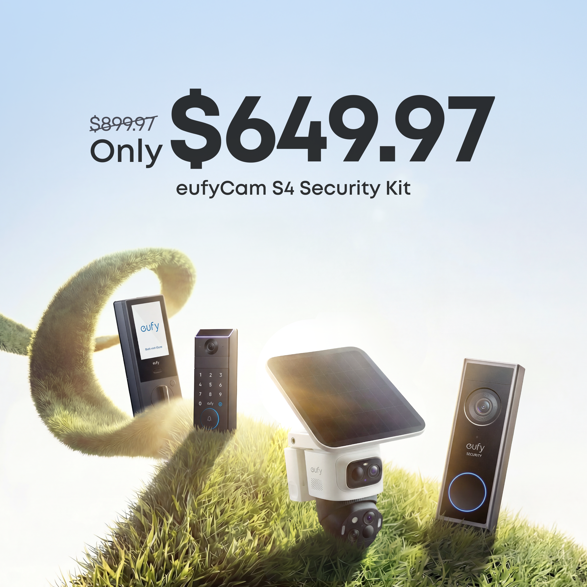 eufyCam S4 + eufy FamiLock S3 Max + Video Doorbell E340