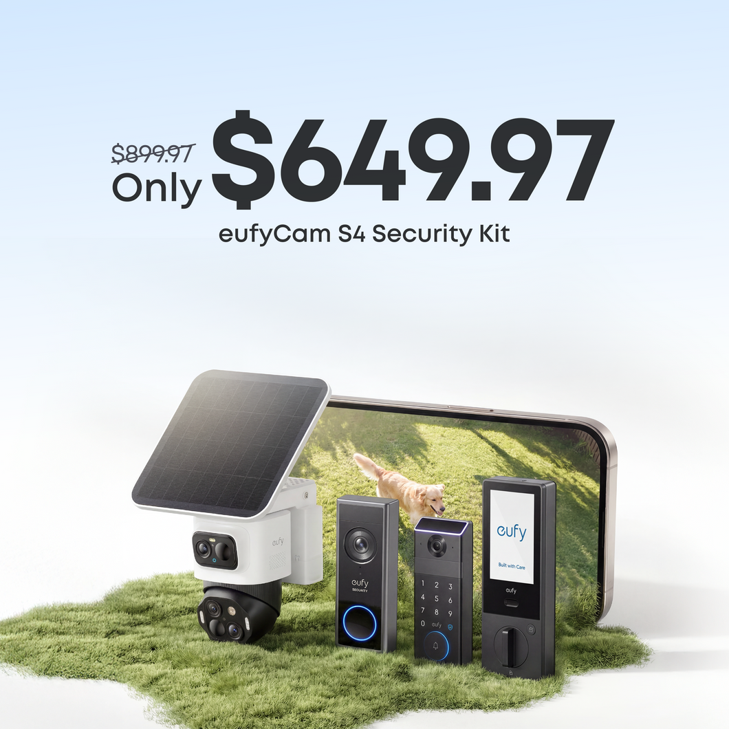 eufyCam S4 + eufy FamiLock S3 Max + Video Doorbell E340