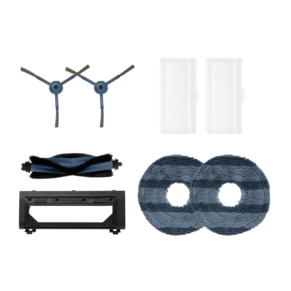 eufy Replacement Parts Kit for eufy C20 Omni Robot Vacuum, Roller Brush with Bristles and Rubber, Brush Guard, 2 Side Brushes, 2 Washable Filters, and 2 Mop Cloths