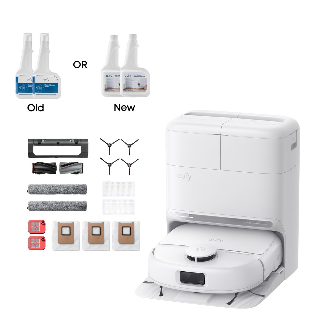 eufy Robot Vacuum Omni C28 White + Replacement Kit + Cleaning Solution ×2