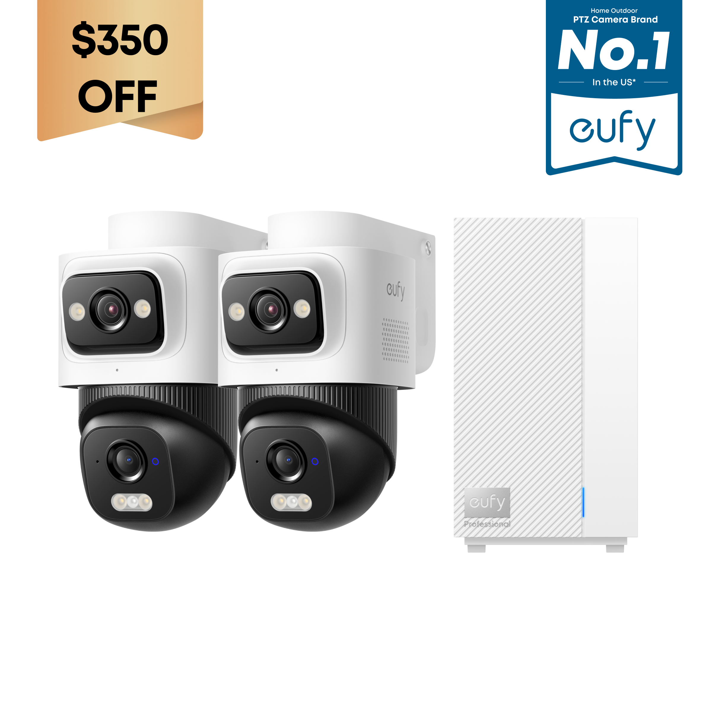 eufy Security NVR System E50 2 Cam Kit + HomeBase™ Professional S1
