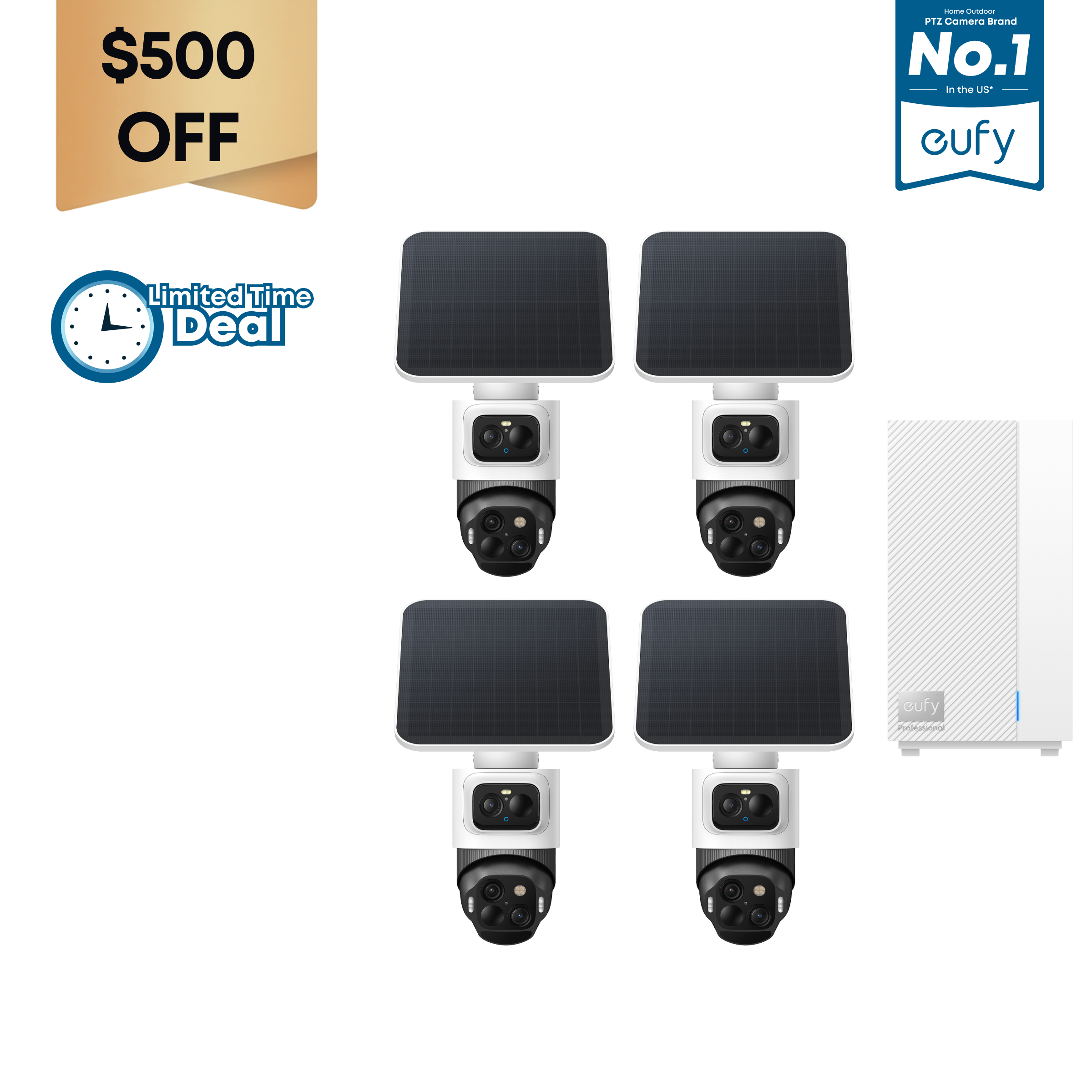 eufyCam S4 (4-Cam Kit) + eufy HomeBase™ Professional S1