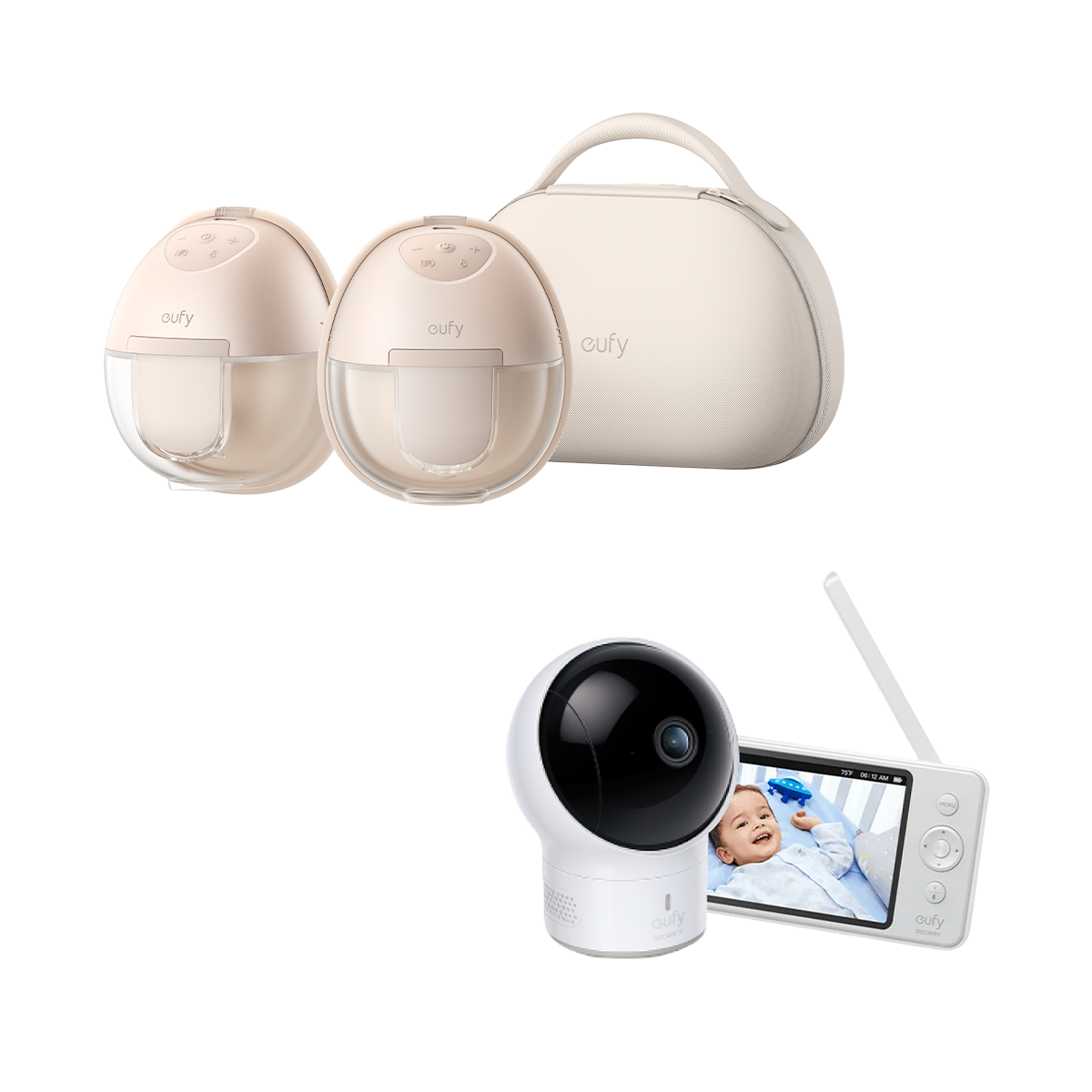 eufy Wearable Breast Pump S1 Pro + Baby Monitor E110