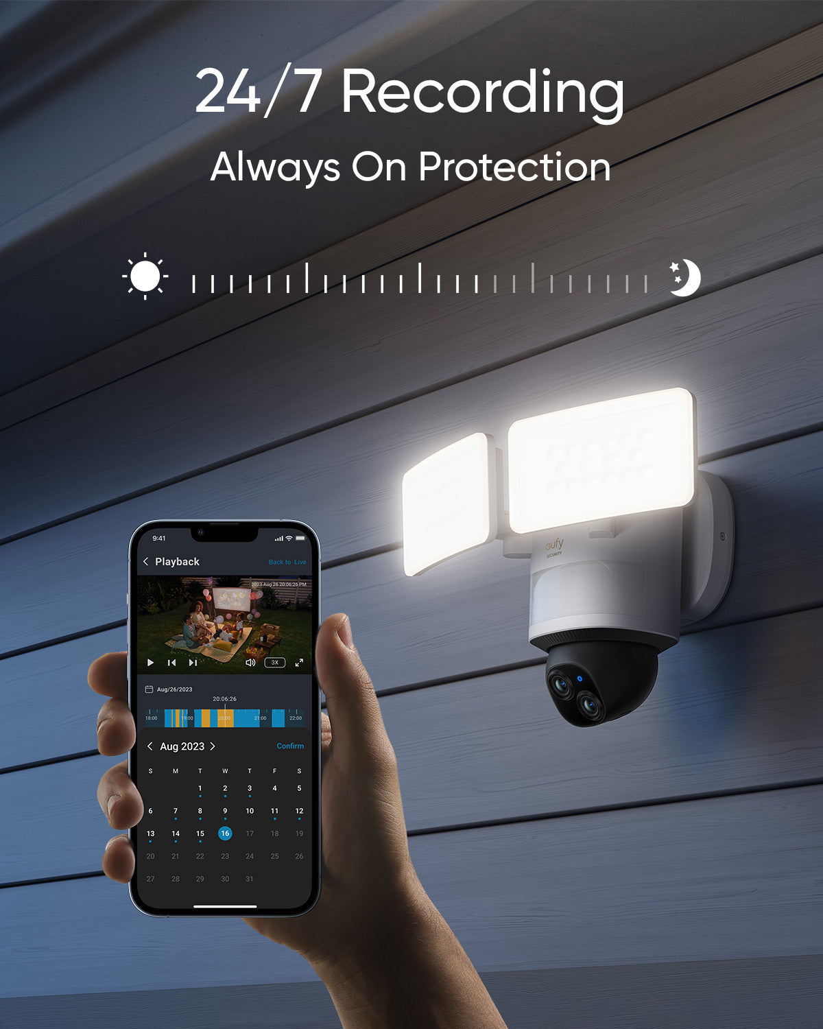 eufy Robot Lawn Mower E15 + Floodlight Camera E340
