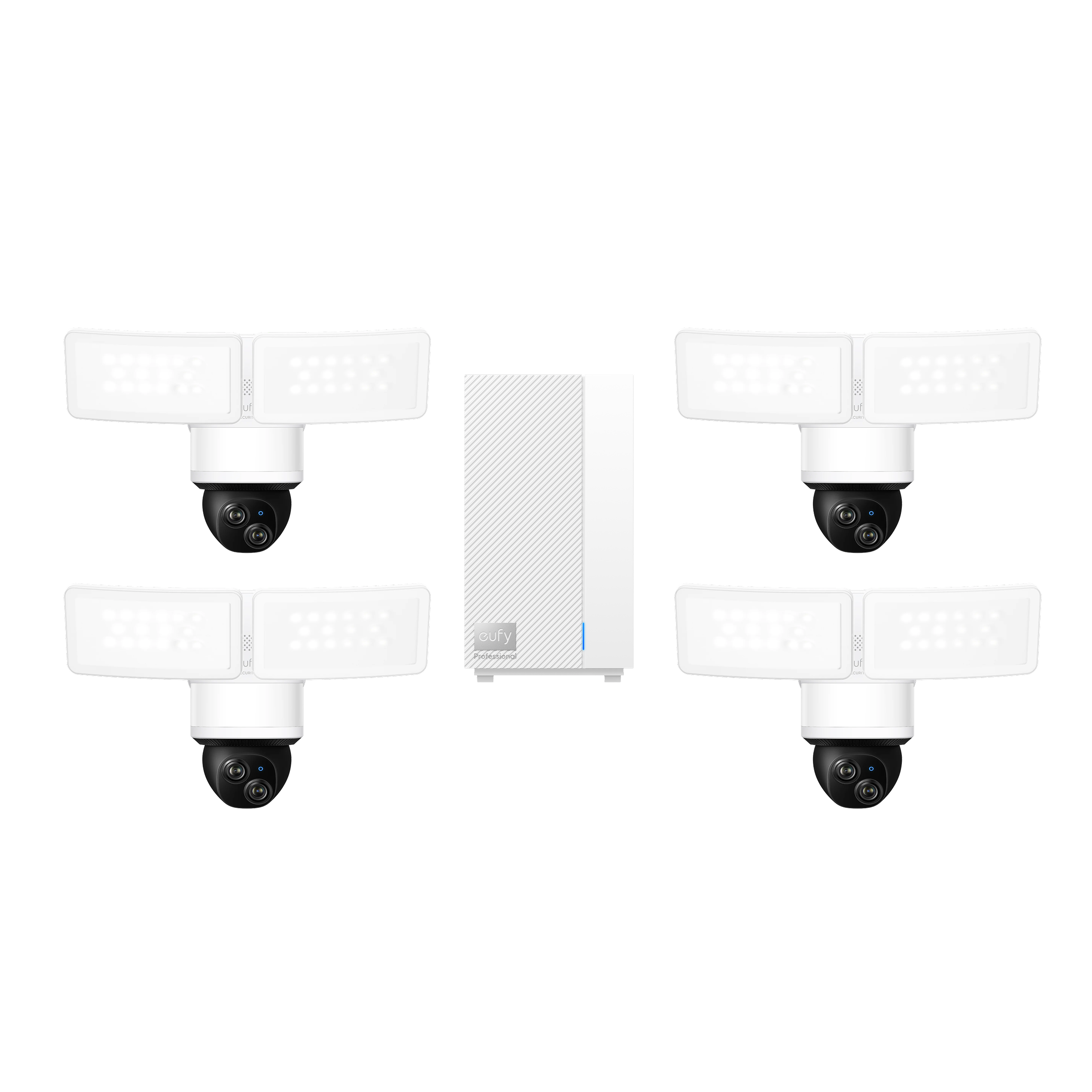 eufy Floodlight Camera E340 (4-Cam Kit) + eufy HomeBase™ Professional S1