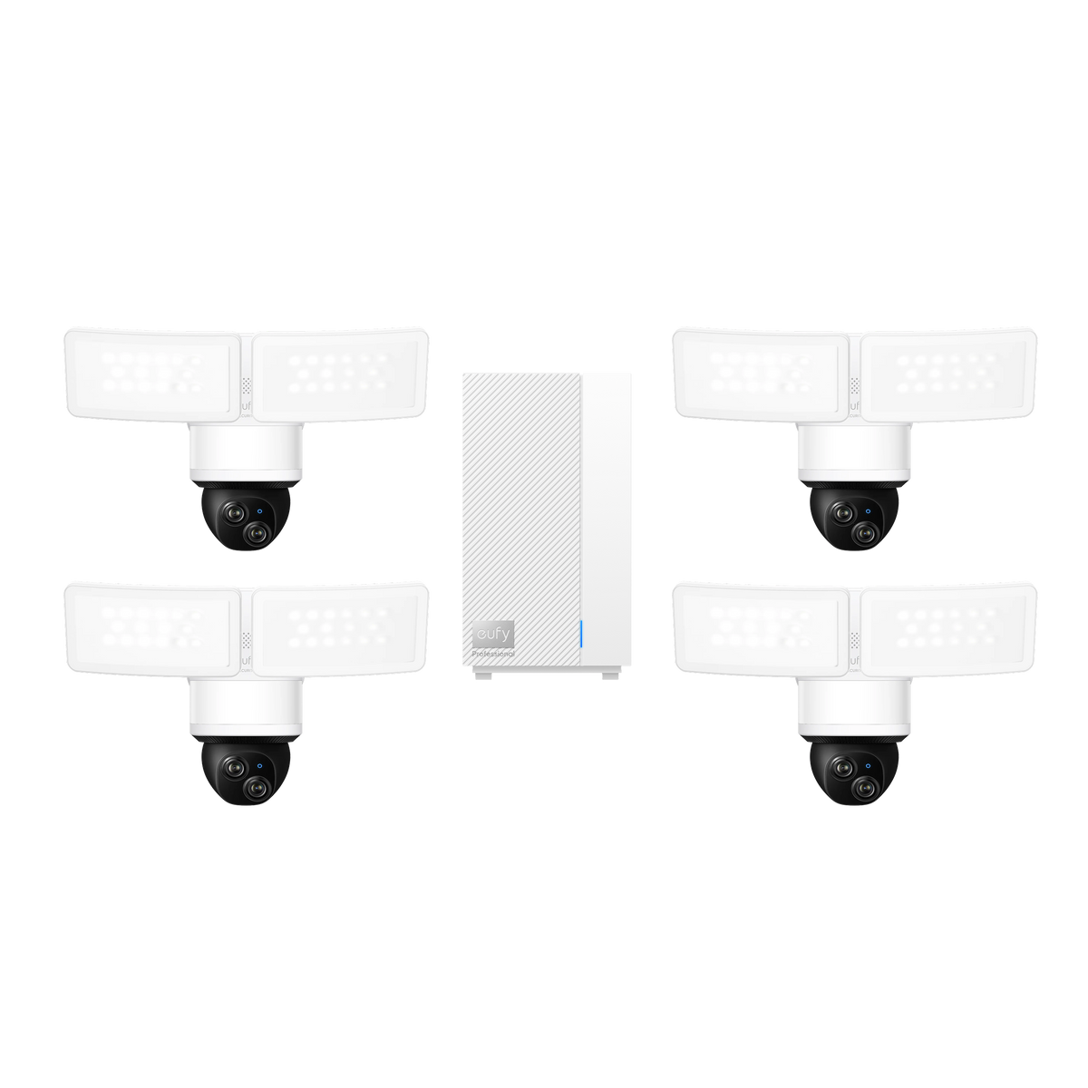 eufy Floodlight Camera E340 (4-Cam Kit) + eufy HomeBase™ Professional S1