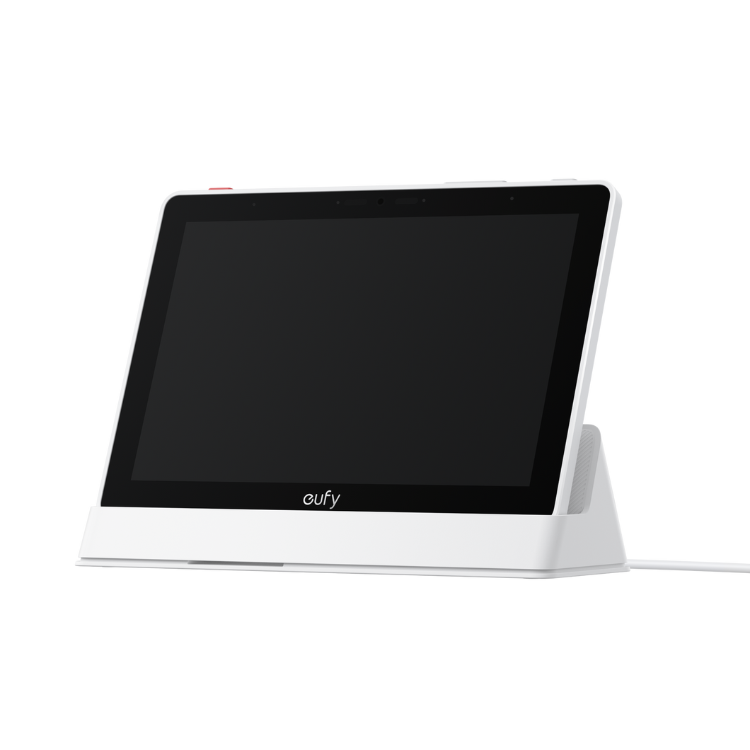 eufy smart display angled view with touchscreen for home security
