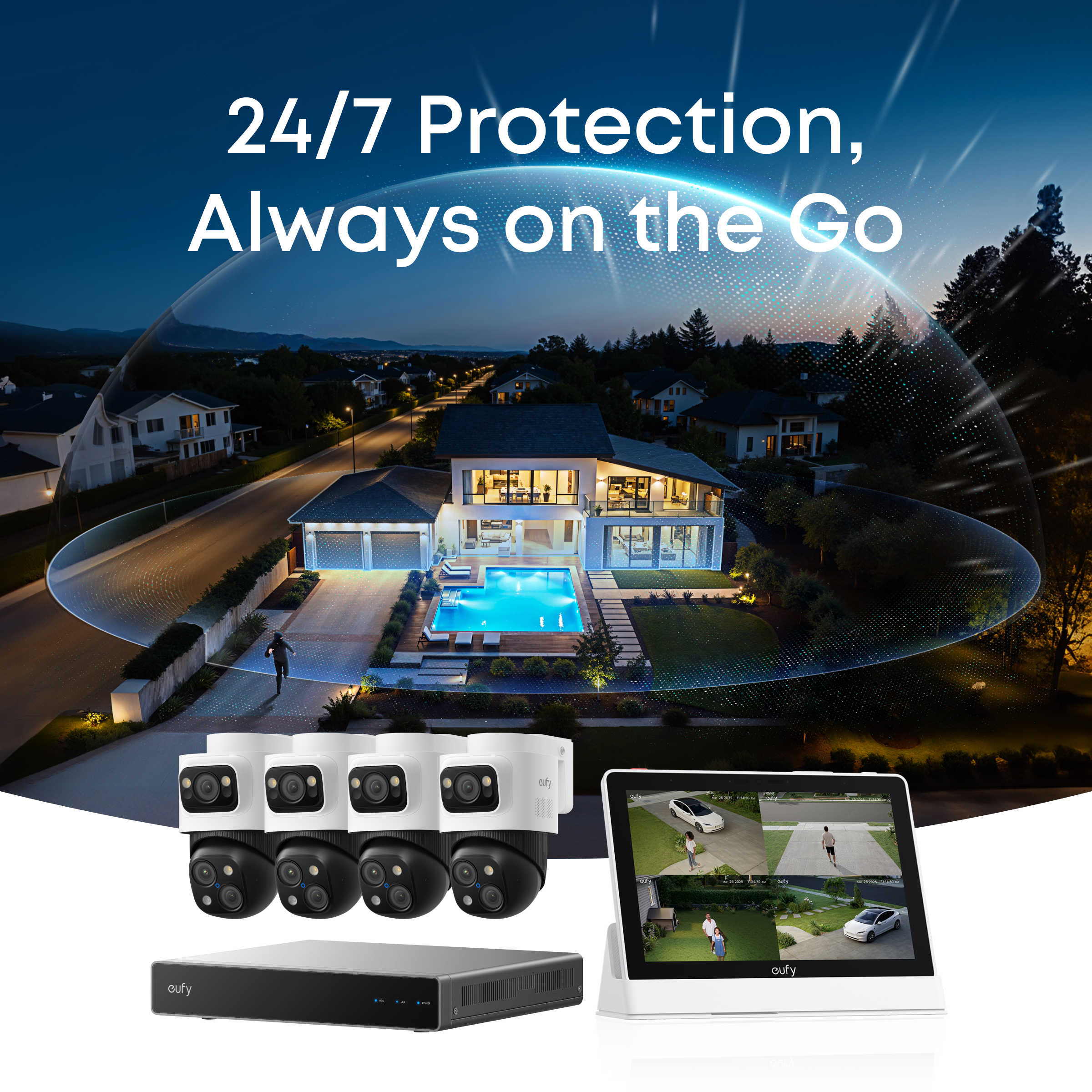 eufy Smart Display E10 + eufy PoE NVR Security System S4 Max