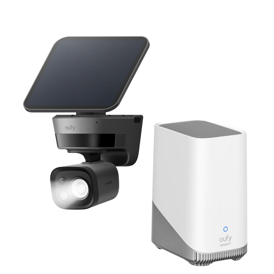 (Black) eufy TrackLight Cam S1 + eufy HomeBase™ S380