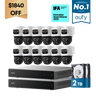 eufy Dual-NVR PoE System with 12 PoE Cam S4