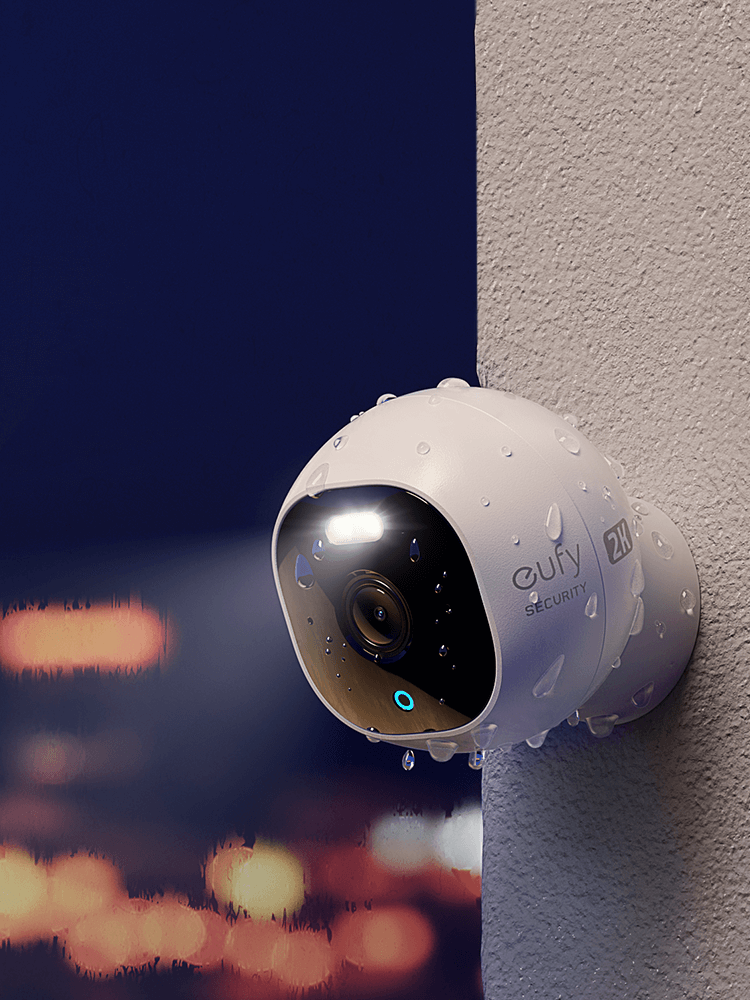 eufy Security Outdoor Cam E220, All-in-One Outdoor Security Camera with 2K  Resolution, Spotlight, Color Night Vision, No Monthly Fees, Wired Camera