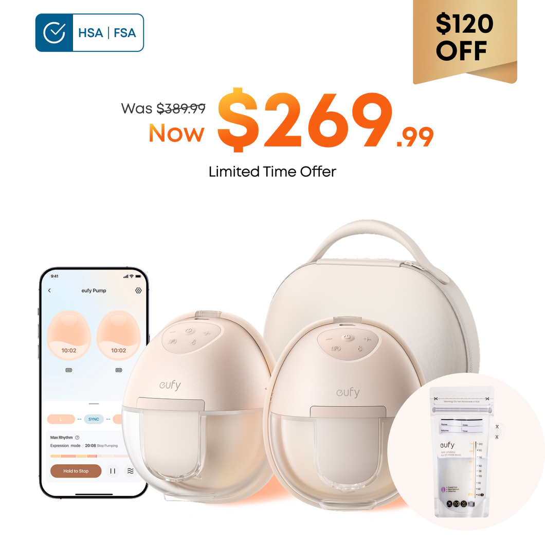 eufy Breast Pump S1 Pro & Milk Bags (120 Pieces)