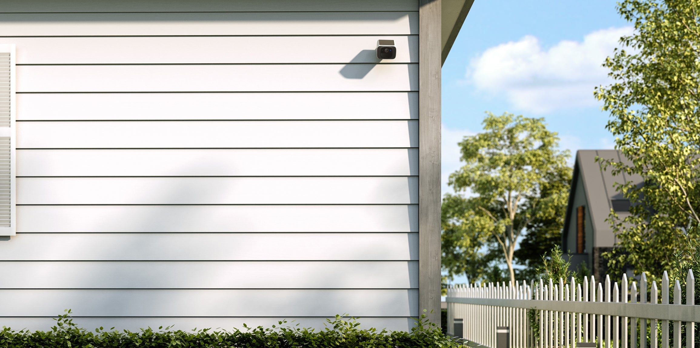 eufy Außenkamera mit modernem Design für Sicherheit am Haus