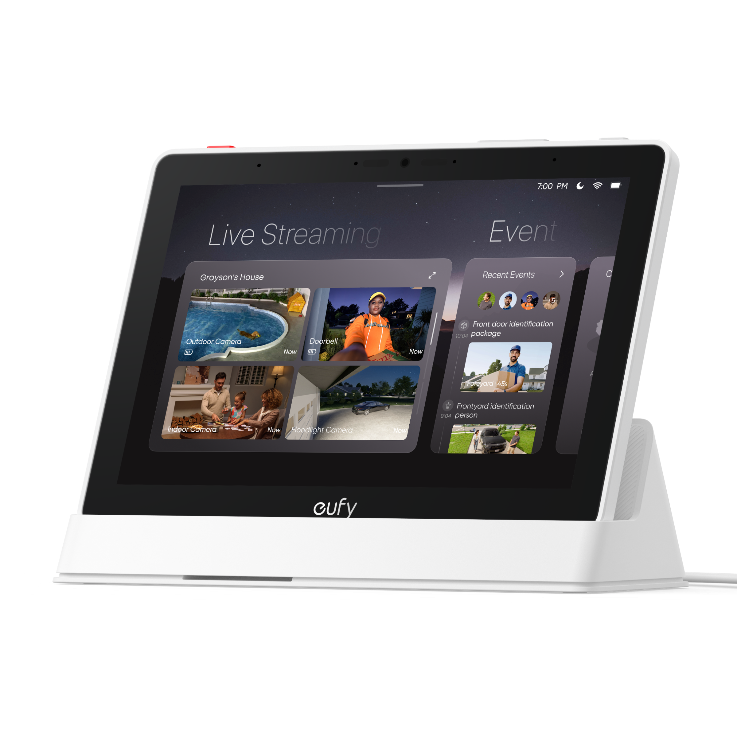 eufy smart display for live camera streaming and event monitoring