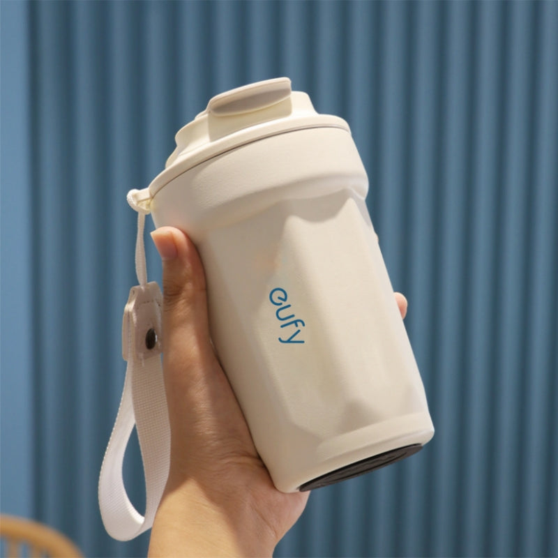 eufy white portable tumbler with carrying strap