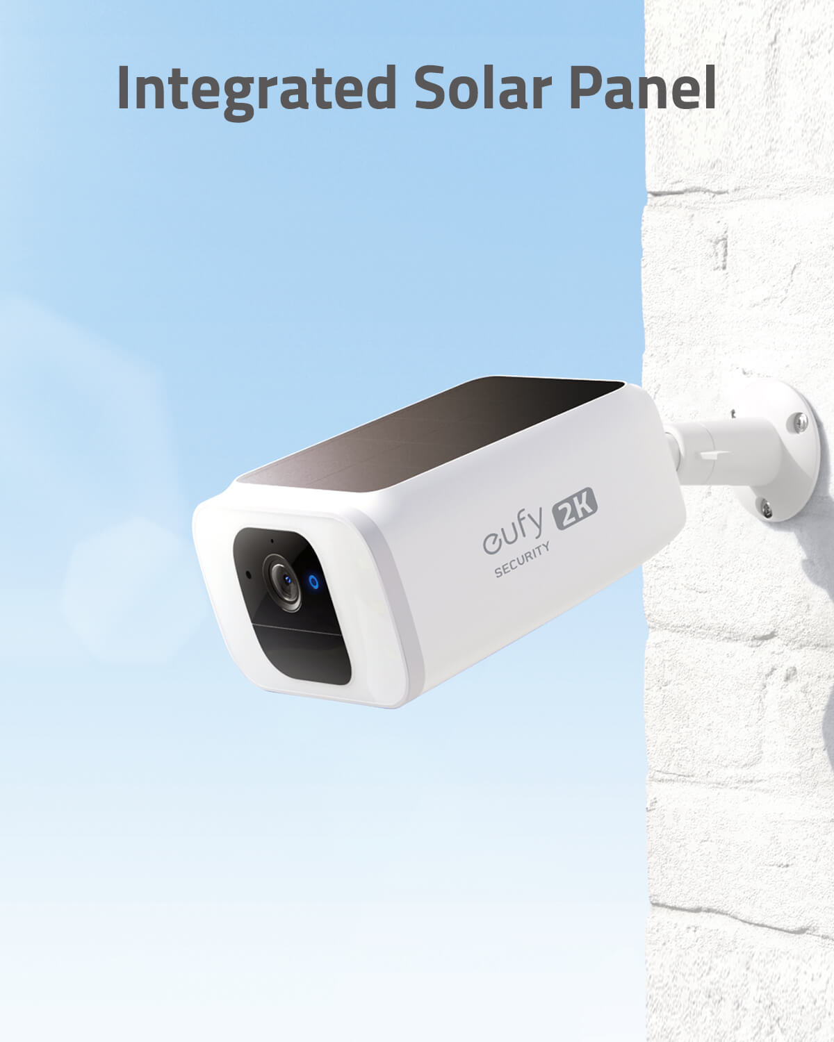 eufy Security SoloCam Outdoor Wireless 2K Solar Spotlight Camera  Black/White T81241W1 - Best Buy