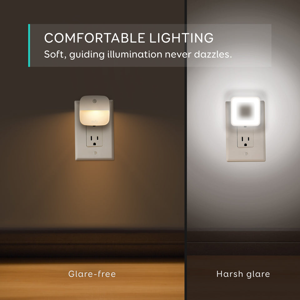 6Pack Plug-in LED Night Light Hallway Kitchen Bathroom Auto Sensor