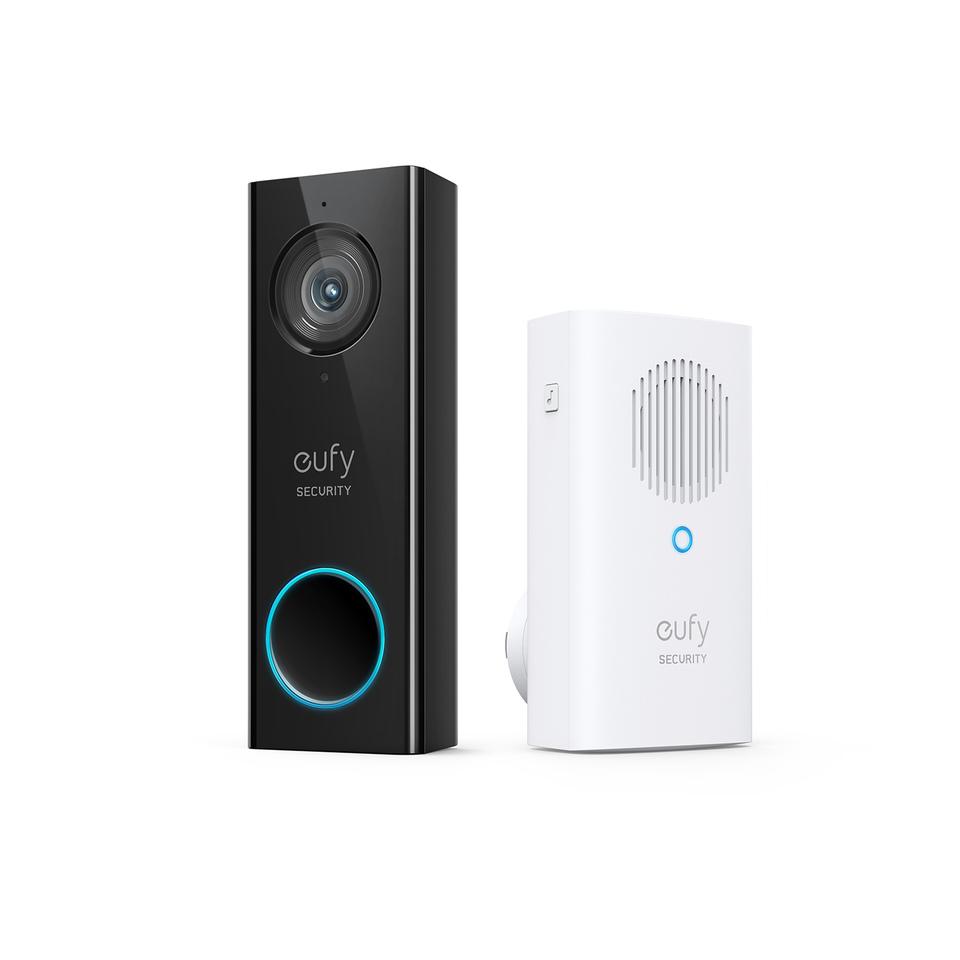 eufy Security - E340 Video Doorbell - Wired/Battery Operated - black